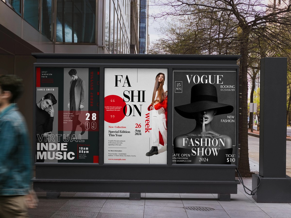 Fashion Posters — outdoor signage mockup