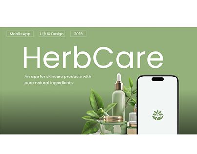 HerbCare — herbal cosmetics app UI/UX case study